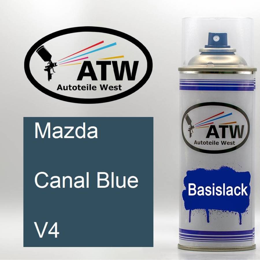 Mazda, Canal Blue, V4: 400ml Sprühdose, von ATW Autoteile West.